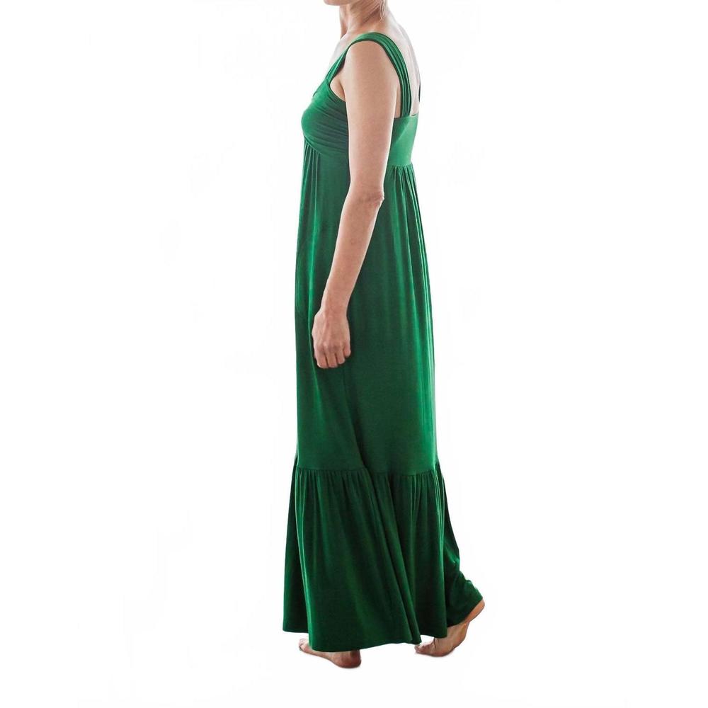 NEW YALA cleo babydoll bamboo maxi dress in emerald